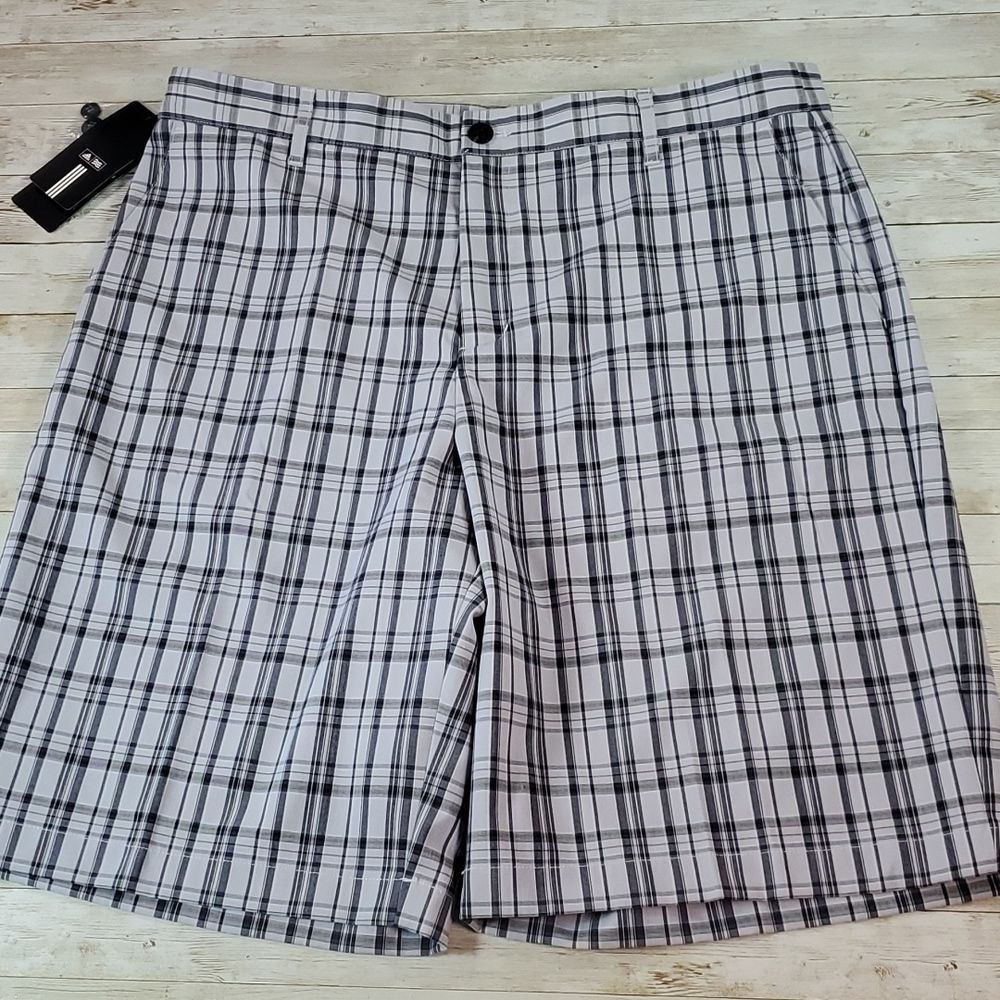 New Adidas Climacool Classic Plaid Men's Golf Shorts Haze Precinct Size 36